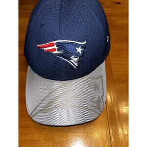 New England Patriots New Era 39THIRTY Blue/Silver Flex Cap Hat Small/Medium